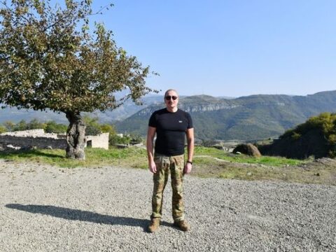 Prezident İlham Əliyev Xankəndi şəhərinin Kərkicahan qəsəbəsində olub