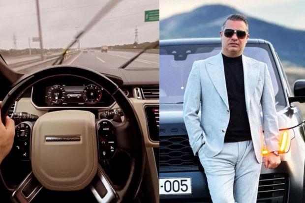 Müğənni Rüfət Axundov lüks avtomobili ilə yol hərəkət qaydalarını kobud şəkildə pozdu