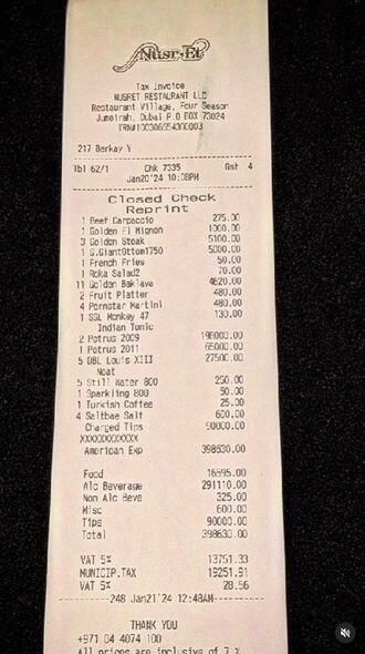 Nüsrətin restoranında şok hesab – 398 min… – FOTO