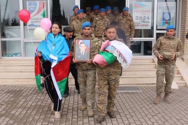 Şəhid hərbi qulluqçumuzun övladı dünyaya gəlib