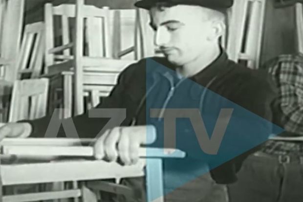 1960-cı illərdə mebel istehsalının görüntüləri