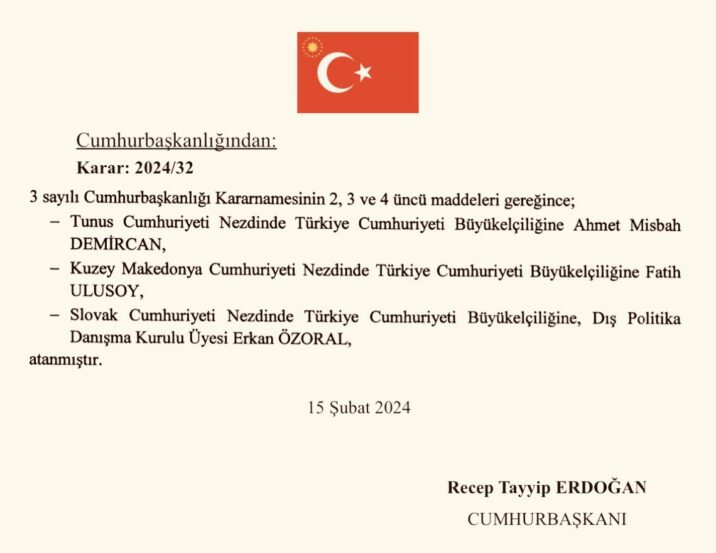Ərdoğan Azərbaycandakı keçmiş səfirə yeni vəzifə verdi