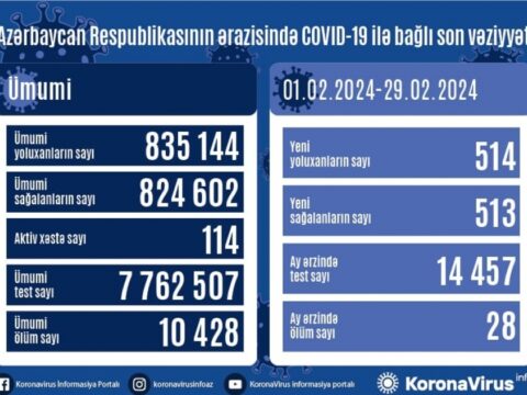 Azərbaycanda koronavirusdan daha 28 nəfər ölüb 
