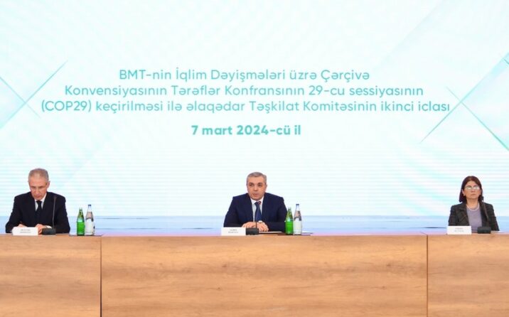 COP29 ilə əlaqədar Təşkilat Komitəsinin ikinci iclası keçirilib