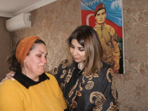 Günay Ağamalının təşəbbüsü ilə Salyan rayon ərazisində Şəhid Anaları ziyarət olundu