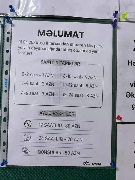 Bakının ən böyük avtomobil dayanacağında parkinq qiymətləri 170% artır
