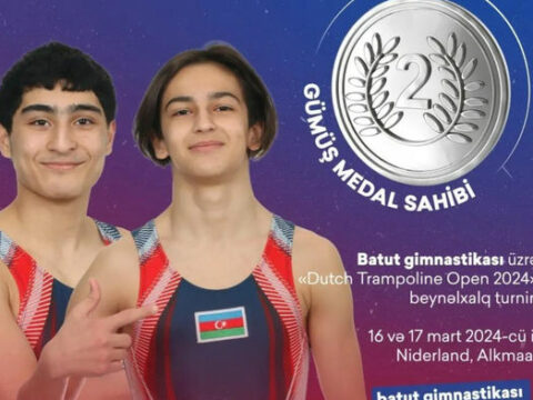 Ölkəmizin iki gimnastı Niderlandda qızıl medal qazanıb