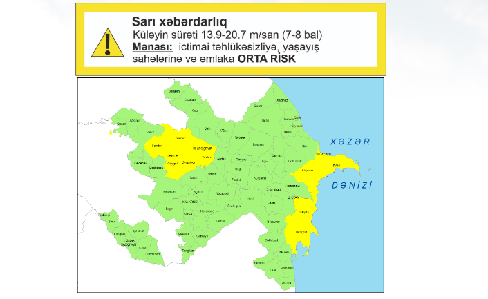 ƏHALİYƏ SARI XƏBƏRDARLIQ – Mayın 17-də…