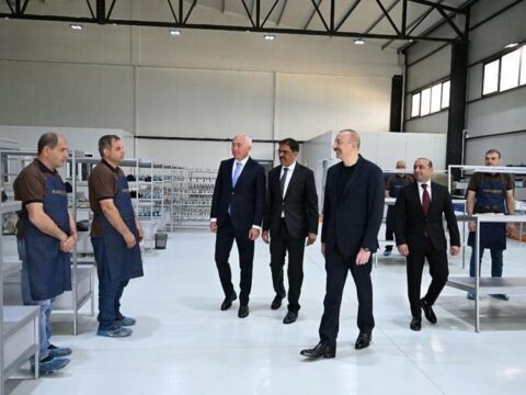 İlham Əliyev Laçında açılışlar etdi- Fotolar