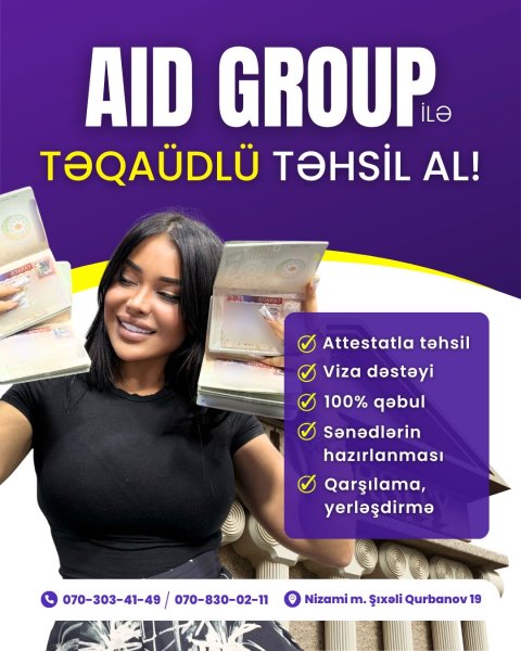 Xaricdə təhsil və iş bazarında risklərin idarə olunması: “AİD GROUP” və Nigar Fərhad modeli