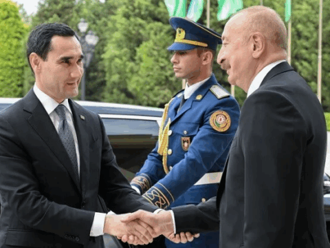 Berdiməhəmmədovun rəsmi qarşılanma mərasimi oldu