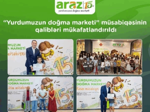“Araz”ın 15 illiyi: rəsm müsabiqəsinin qalibləri mükafatlandırıldı