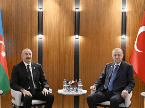 İlham Əliyev Bişkekdə Ərdoğanla görüşdü – Foto