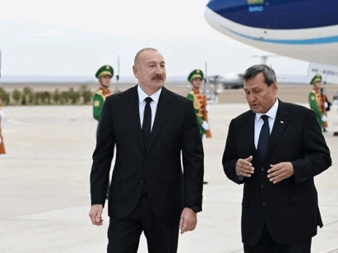 lham Əliyev Türkmənistana getdi – Foto