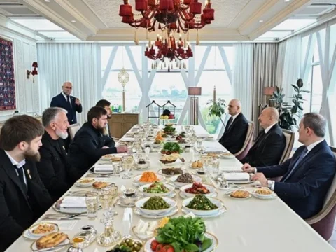 İlham Əliyev və Kadırov birgə nahar etdi