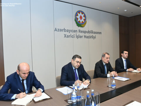 Ceyhun Bayramov Mixail Şvıdkoyla əməkdaşlıq məsələləri və regional vəziyyəti müzakirə edib