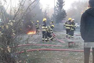 Sumqayıtda yanacaqdoldurma məntəqəsinin qarşısında yanğın olub
