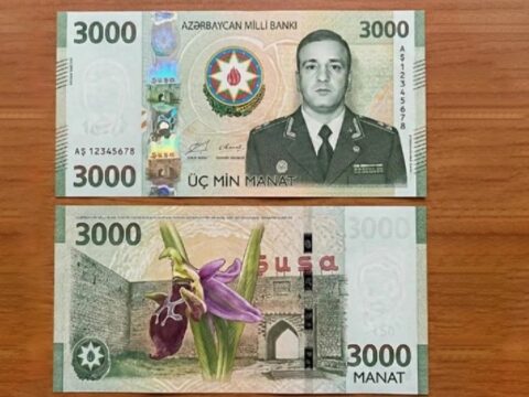 Üzərində Polad Həşimovun şəkli olan 3000 manatlıq əsginas…