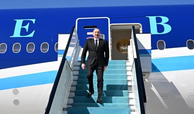 İlham Əliyev Türkmənistana getdi İlham Əliyev Türkmənistana getdi