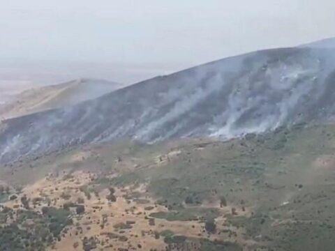 Hadrut qəsəbəsi istiqamətində yanğın davam edir