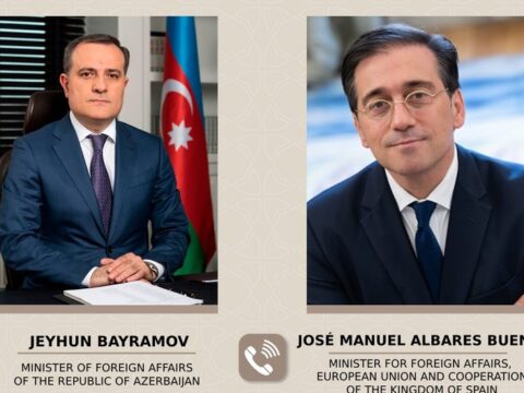 Ceyhun Bayramov İspaniya XİN başçısı ilə Azərbaycan-Aİ münasibətlərini müzakirə edib