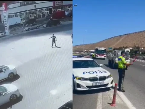 “Sədərək” ticarət mərkəzindəki yanğınla əlaqədar yollarda təhlükəsizlik tədbirləri görülür-Video