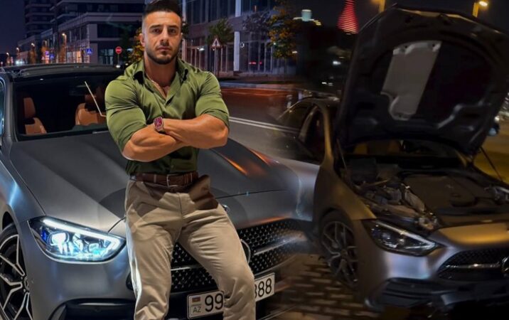 Həmin “Mercedes”lə qəza törətdiyi anları paylaşdı