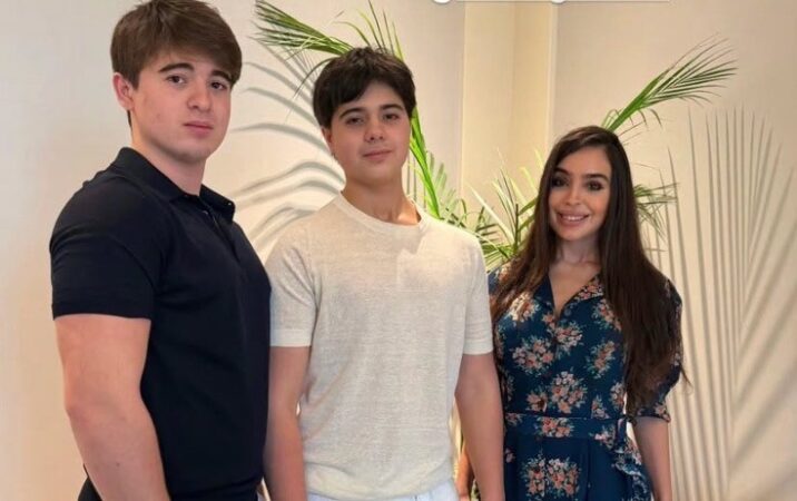 Leyla Əliyeva oğulları ilə fotosunu paylaşdı