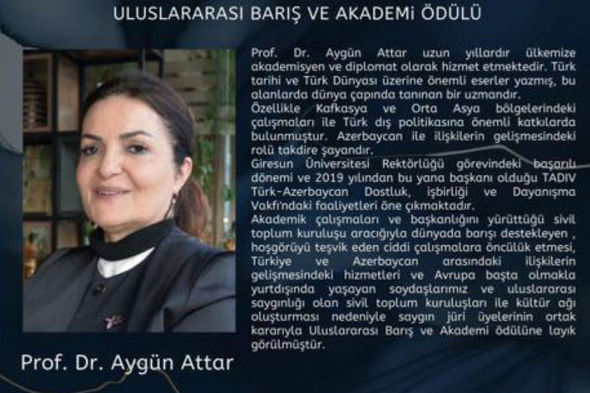 Türkiyədə yaşayan azərbaycanlı alimə iki mükafat təqdim ediləcək